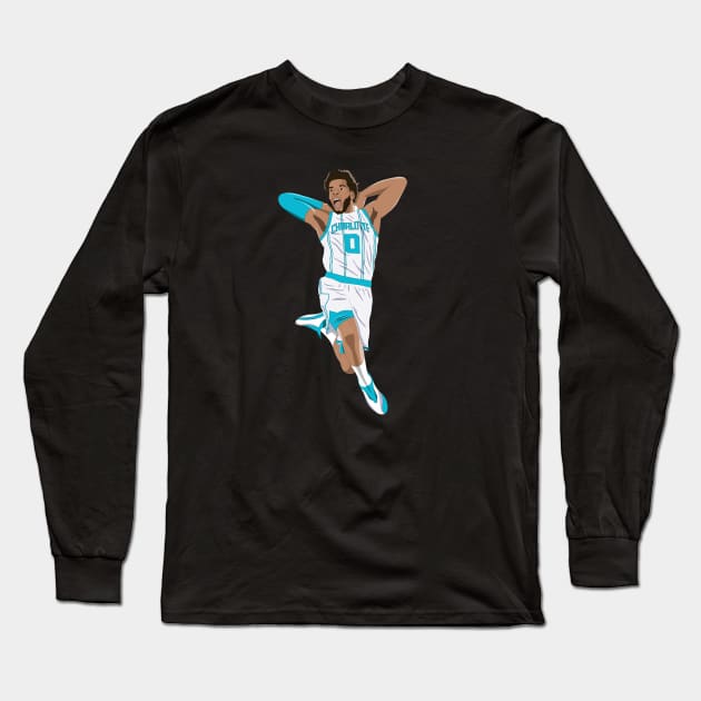 Miles Bridges Art Long Sleeve T-Shirt by mnaperdraws